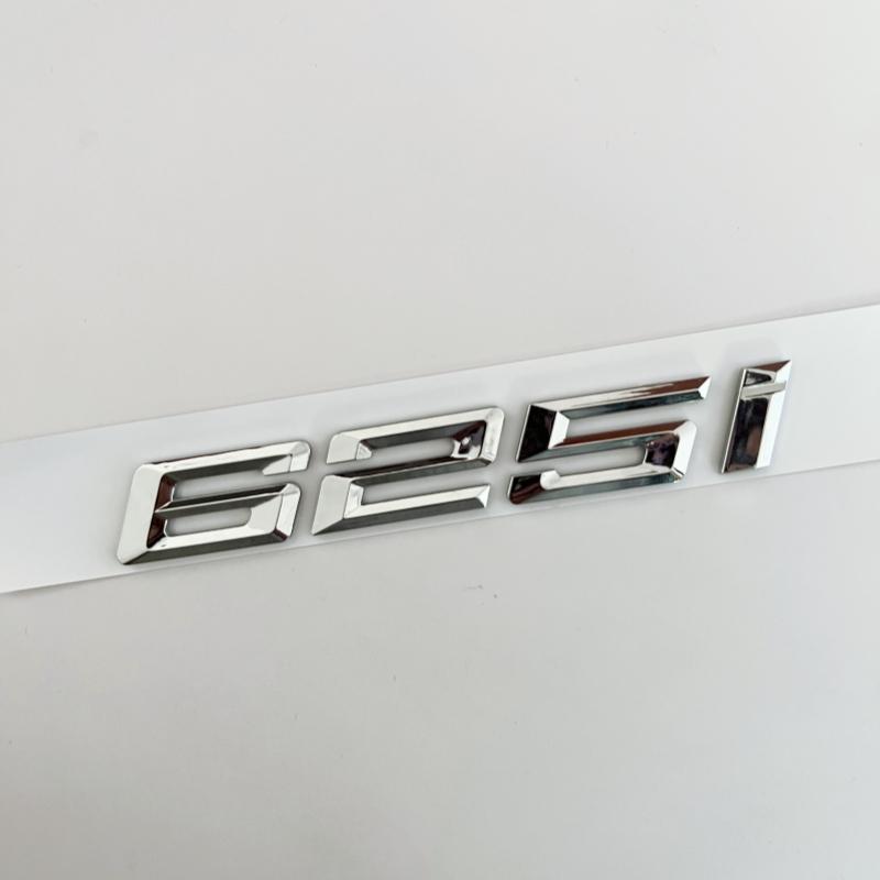 New Font Numbers Letters 630i 635i 640i 645i 650i Top ABS Emblem for BMW 6 Series Car Trunk Nameplate Logo Sticker Black Chrome