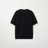 NODU Plain Henley Neck Short Sleeve Knit [Black]