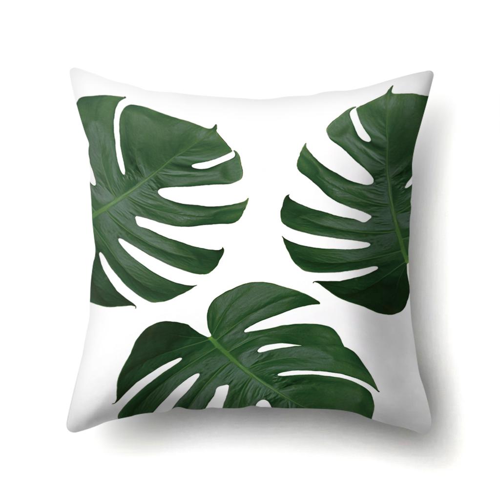 New Small and Fresh Green Leaves Polyester Pillow Case