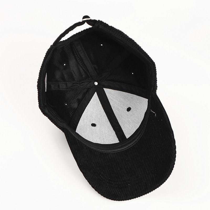 Baseball Cap Corduroy Hat Adjustable Curved Visor Vintage Solid Plain Men Women Casual Caps GZW