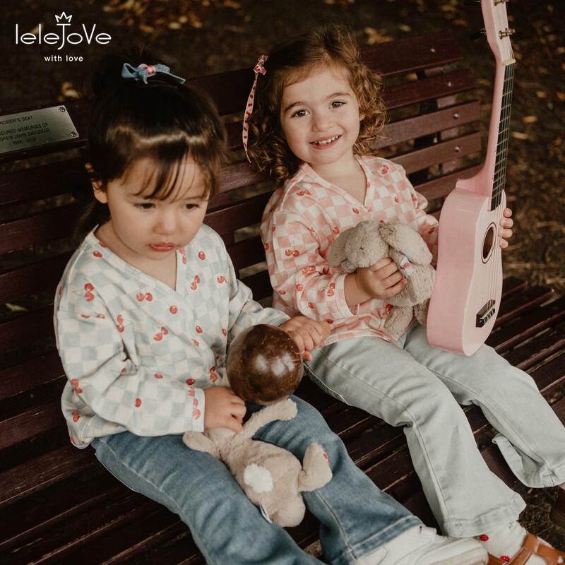 LELE JOVE Karierter Strickcardigan für Kinder