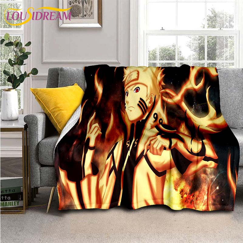 Cartoon Anime Naruto Blanket Couch Quilt Cover Travel Bedding Outlet Throw Blanket Flannel Blanket Bedspread