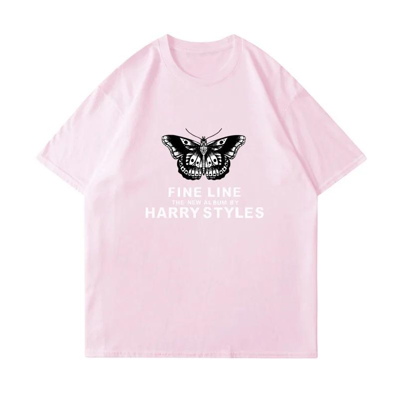 Harry Styles Womens Butterfly Printed Tshirt Summer Fashion Cotton Casual Top Womens Y2K Retro Street Tshirt Clothing Top