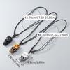 Gothic Bone Skeleton Head Skull Pendant Necklace Adjustable Wax Cord for Men Women Halloween Gift Hip Hop Party Jewelry