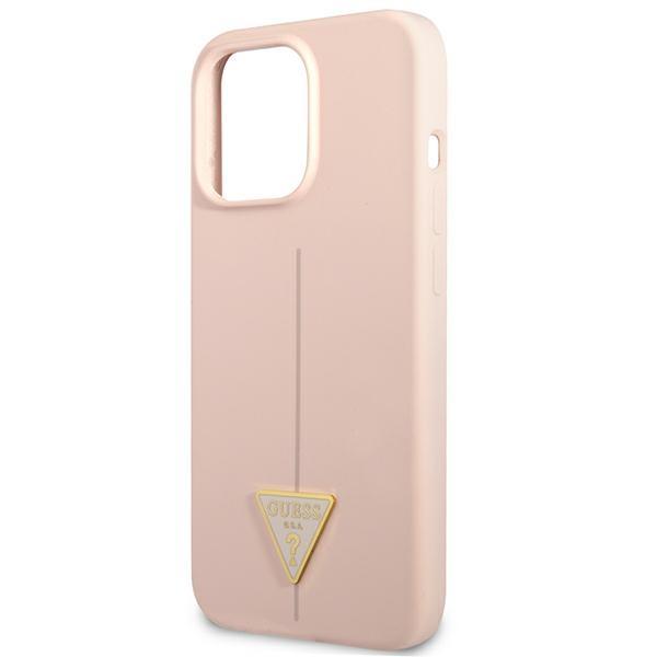 Guess Guhcp13Lsltgp Iphone 13 Pro / 13 6,1 Różowy/Pink Hardcase Silicone Triangle
