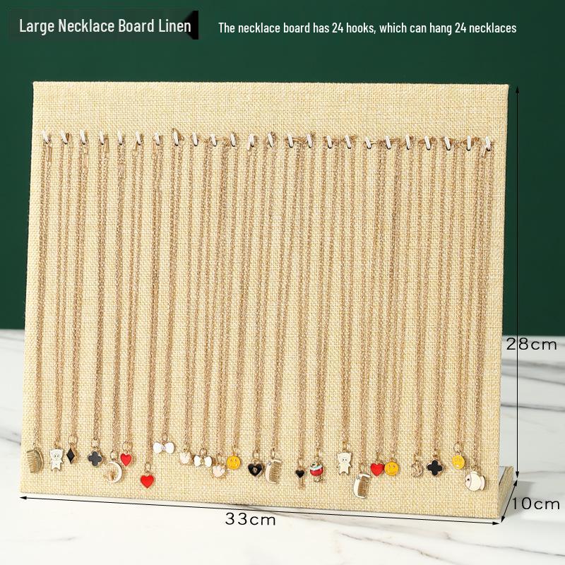 Extra Large Velvet Jewelry Display Stand: Necklace Hanger & Bracelet Storage Rack