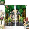 Kids Safari Animals Curtains Tropical Jungle Adventure African Lion Elephant Monkey Print Window Drapes Baby Curtain Polyester