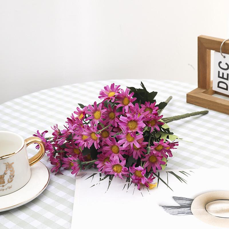 Artificial Silk Chrysanthemum Bouquet For Wedding Decor Home Office Styling