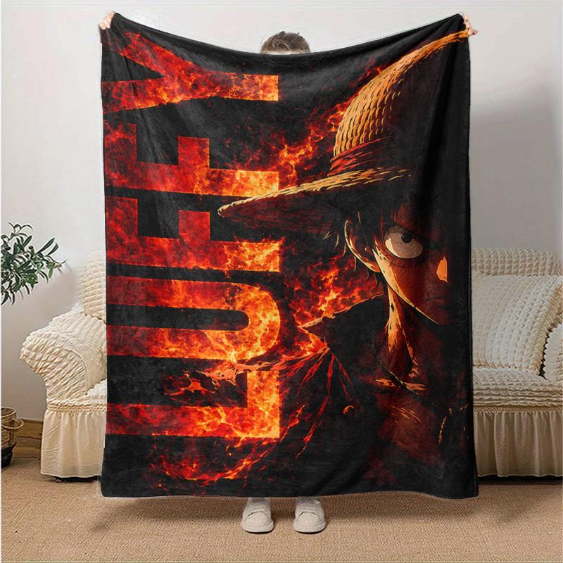 1pc One Piece Marine Admiral Chopper Soft Throw Blanket Flannel All Season Light Weight Living Room/Bedroom Warm Blanket. M7270137