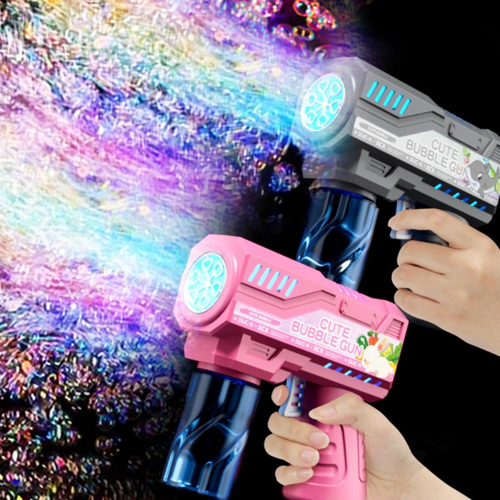 Internet Celebrity Explosion, Bubble Gun Children Automatic Light Space Bubble Blowing Machine Boys and Girls Explosion Toy Wholesale