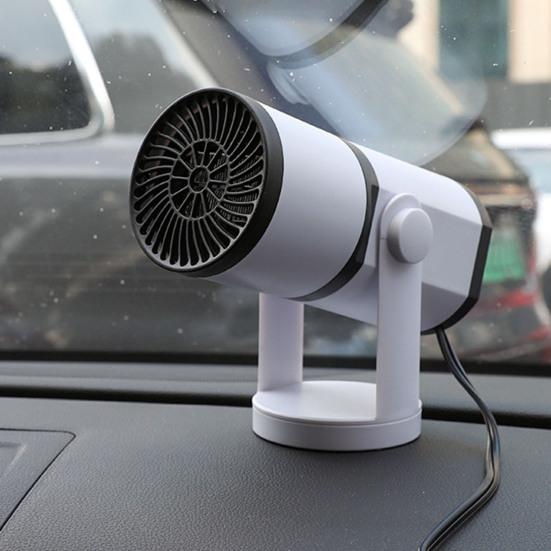 Riscaldatore per Auto 12V Riscaldamento Rapido Ventola di Raffreddamento Base Rotante a 360° Universale per SUV Camion Auto Portatile Riscaldatore Spazio Raffreddatore Sbrinatore Lunotto Sbrinatore