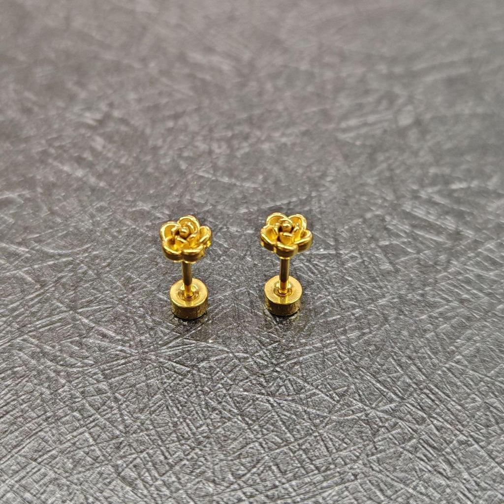 Ohrstecker aus Edelstahl mit Rosentwist gegen Verlust - Modisch, Exquisit, Vielseitig, Nicht verblassend.