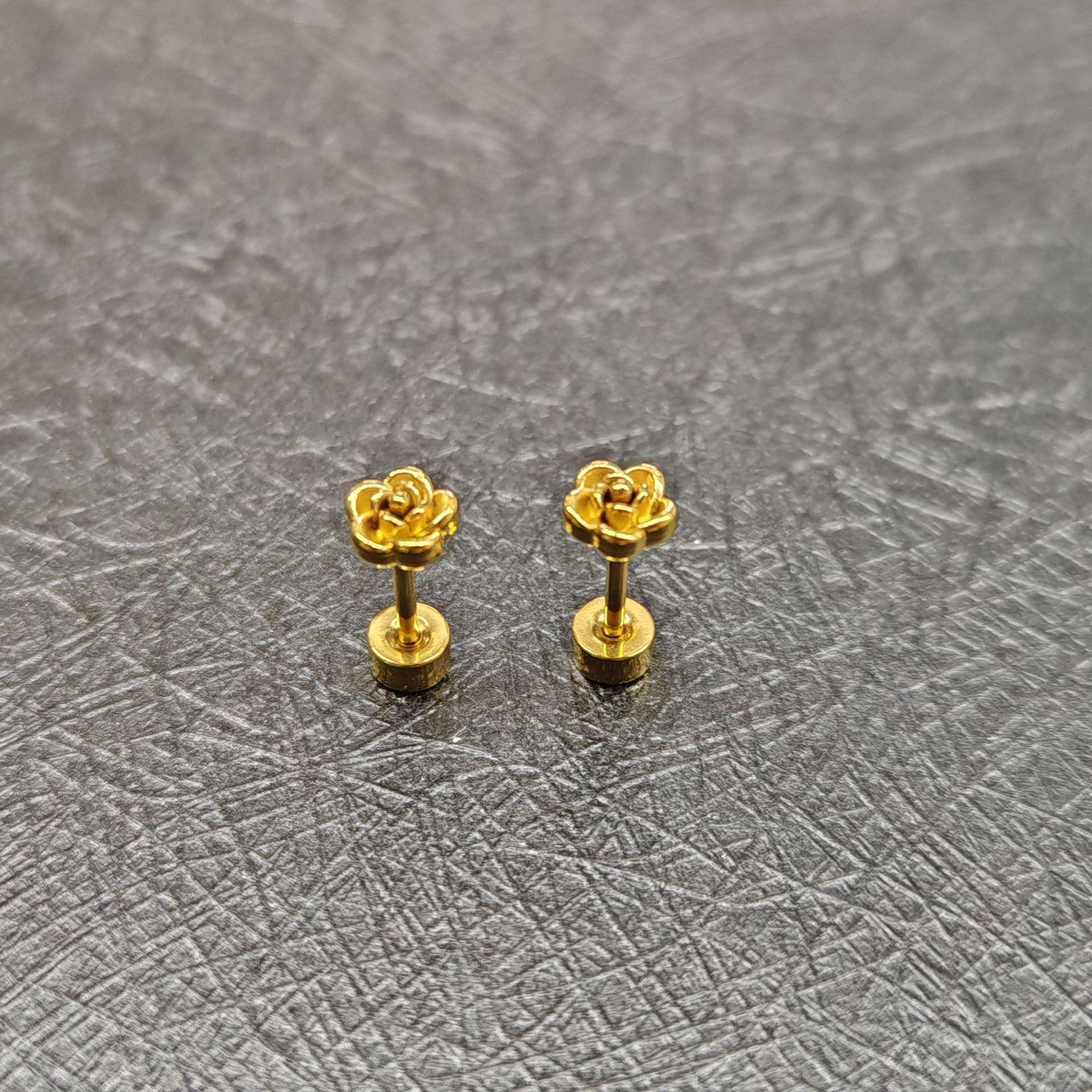 

Серьги-пусеты из нержавеющей стали Rose Twist против потери - Модные, Изысканные, Универсальные, Не выцветающие. 18K