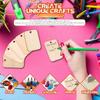 100 Pcs Unfinished Wood Pieces Rectangle-Shaped, Light Wooden Cutout Natural Rustic with Hole (2.04 x 1.37)