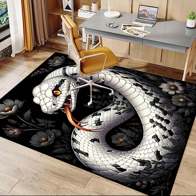1PC Snake Flowers Anti-slip carpet, suitable for Office, bedroomand playrooms. It can also be used as a sofa footrest cover-W67