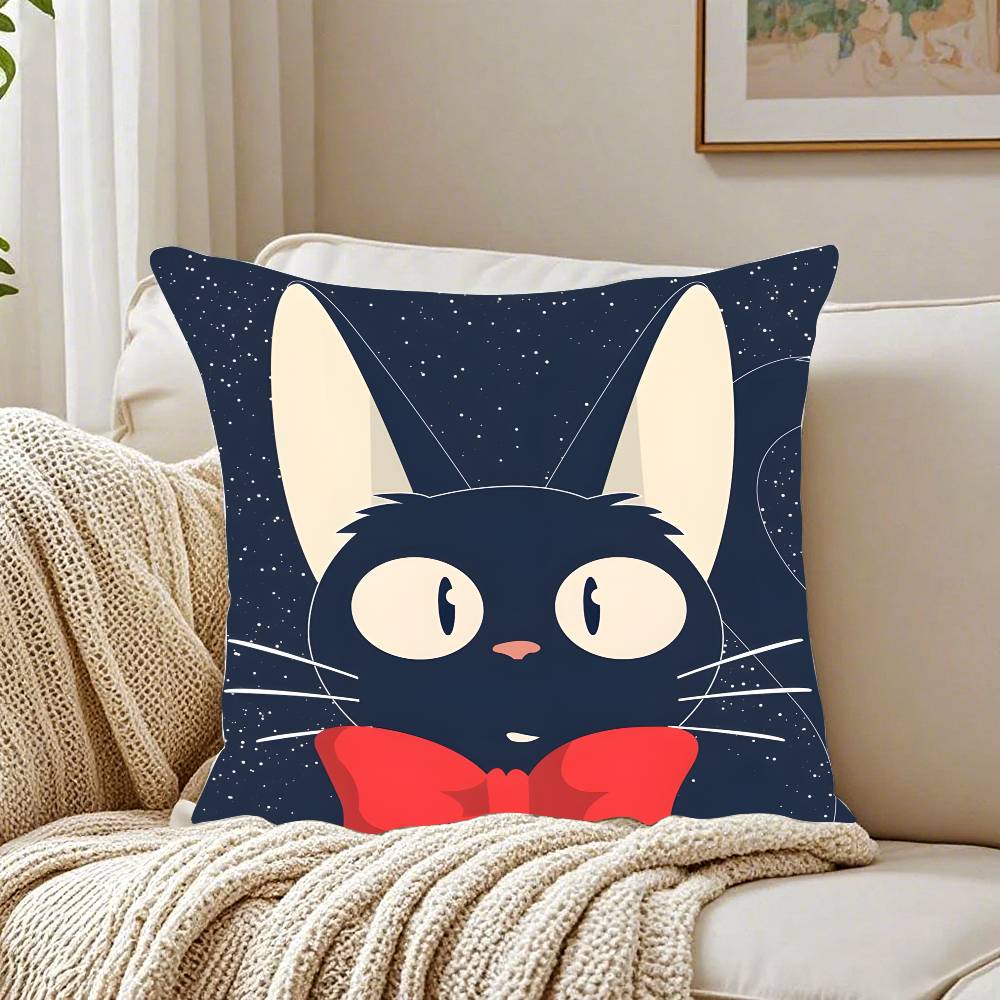 Cute Comic Cat Pillow Case Pattern Printed Pillowcase for Living Room Sofa Cushion Cover & Bedroom Decor