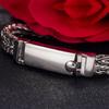 Men'S Double Row Byzantine Bracelet Bronze Electroplated Micron Rhodium Gold Chopin Chain Jewelry
