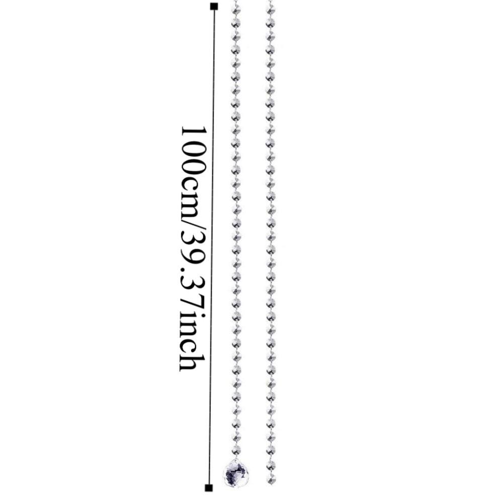 10PCS 100cm Clear Beaded Curtain Shinning Transparent Acrylic Chandelier Chain Decoration Hanging Chandelier Accessories