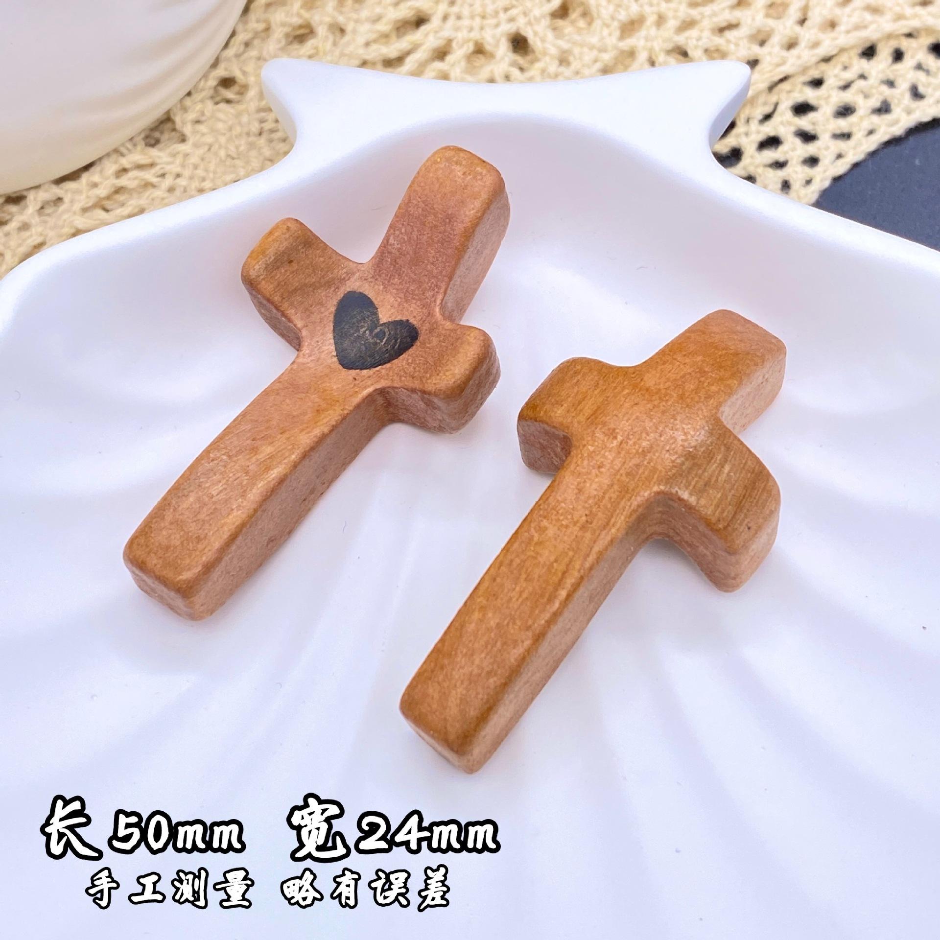 

Цельный деревянный крест в форме сердца из черного ореха, трансграничный популярный деревянный крест, церковный пасхальный брелок A
