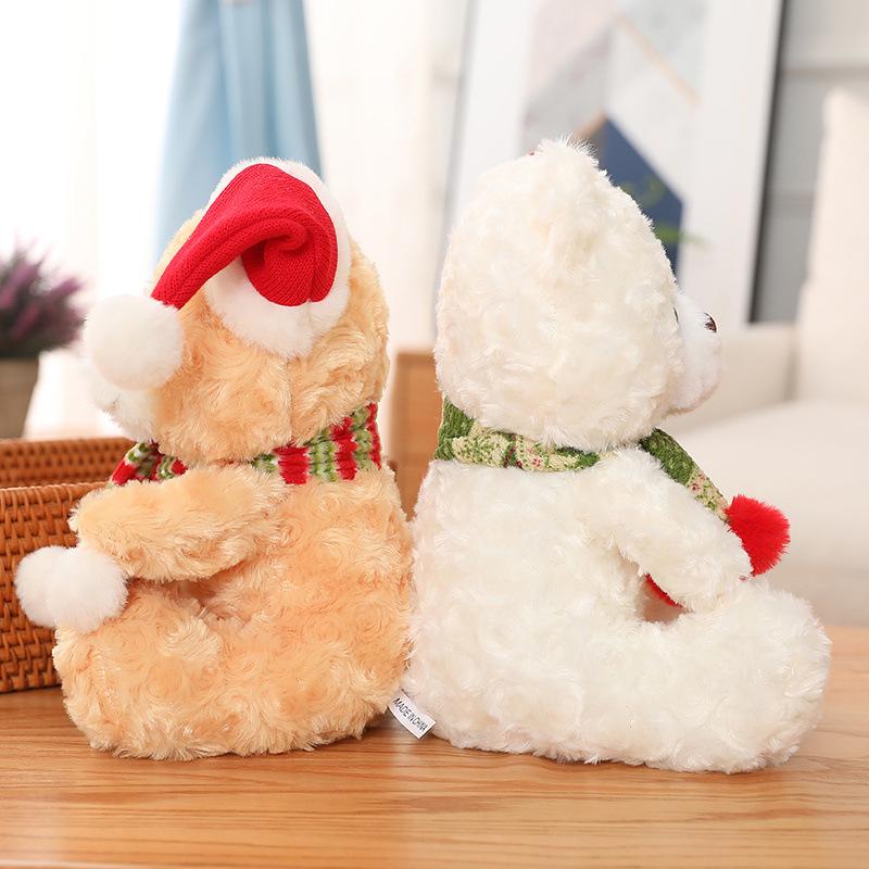 Cute Plush Christmas Scarf Teddy Bear Doll Christmas Gift Plush Christmas Deer Toy Spot