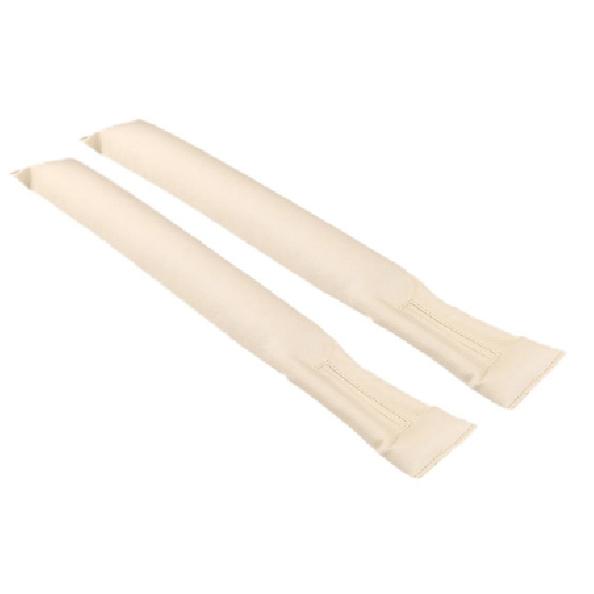 

2 шт. Уплотнители между сиденьем и туннелем для автомобиля из эко-кожи, чехлы на автомобильные сиденья, ролики бежевый