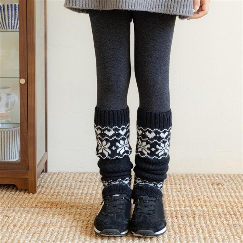Kids Leg Warmers Socks Cover Stretchy Ribbed Design Cosy Warm Winter Socks For Girls Sweet Inspired Outfit