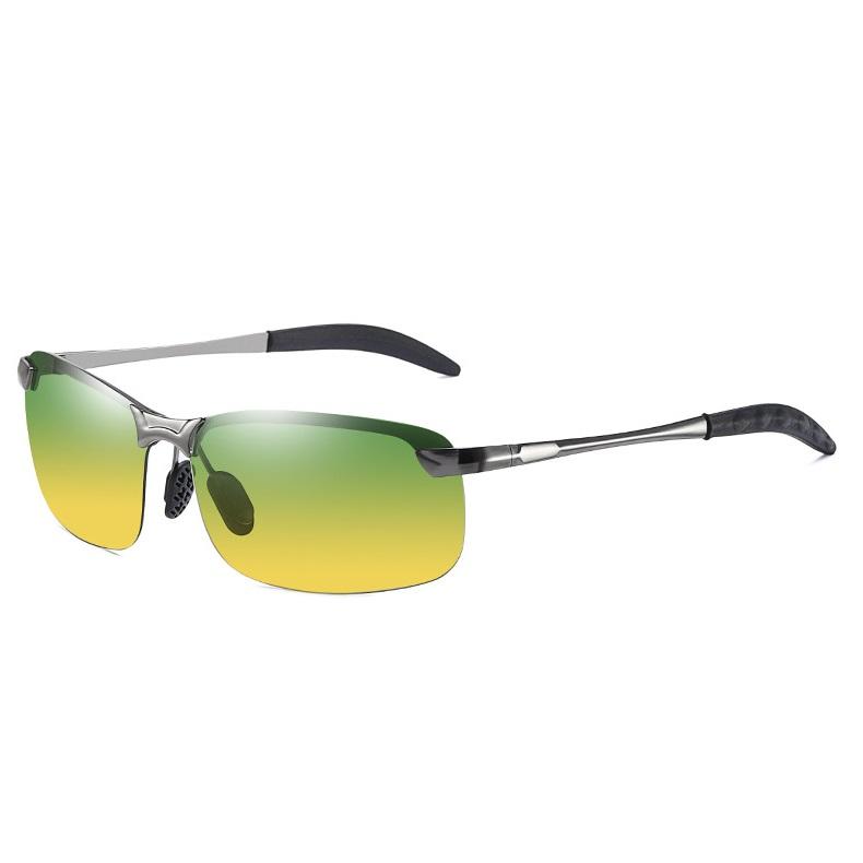 

Поляризационные очки для вождения AORON день и ночь, солнцезащитные очки для водителя-авиатора для мужчин, модные очки серый