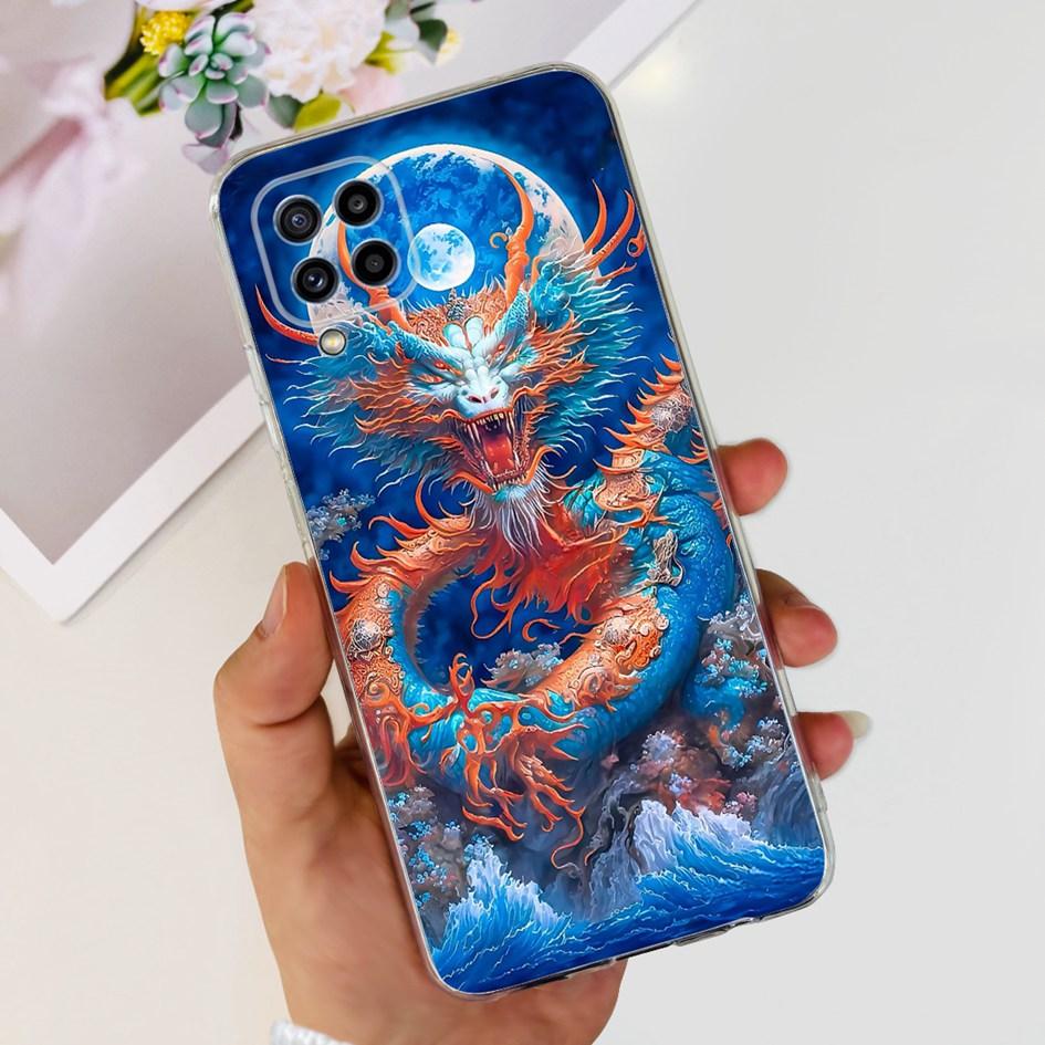 For Samsung Galaxy M32 Case SM-M325F Cover Popular Flower Clear Silicone Soft TPU Funda For Samsung M32 4G M 32 GalaxyM32 Bumper