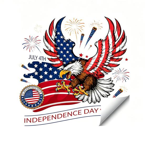 America Eagle Window Clings 4th of July Patriotic Static Window Decals Waterproof PVC Sticker for Independence Day Glass Door Window Decoration