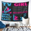 TV Girl Who Really Cares Tapestry Wall Art Vintage Aesthetic Bedroom Decor Indie Music Room Decoration Gift For Music Lovers