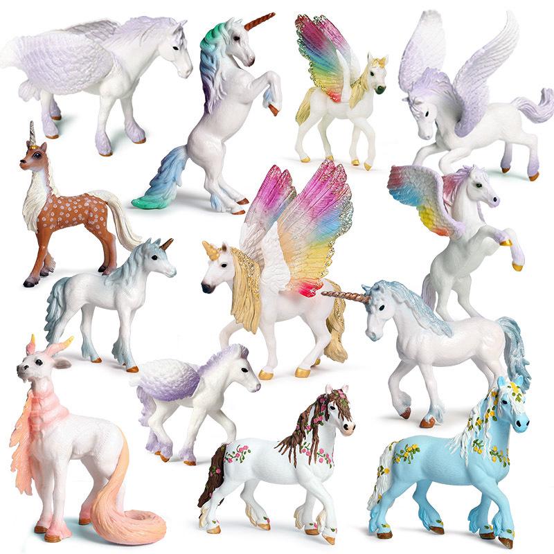 European Pegasus & Unicorn Figurine - Mythical Magic Creature Model
