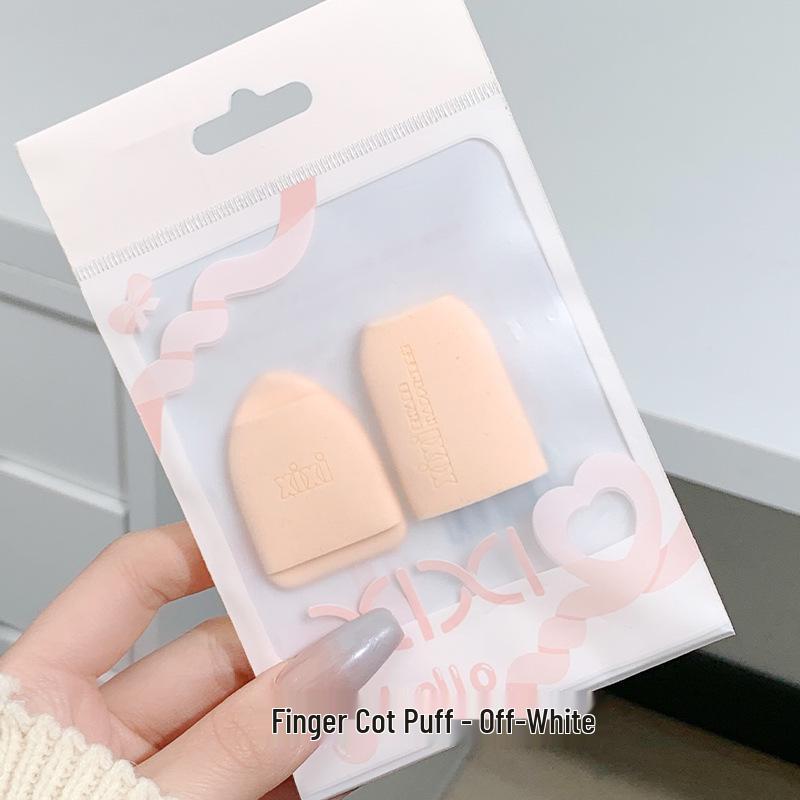 

Xixi Mini Finger Cots: Small Powder Puffs for Concealer, Dark Circles, Nasolabial Folds, Compact Setting Powder, Wet & Dry Use