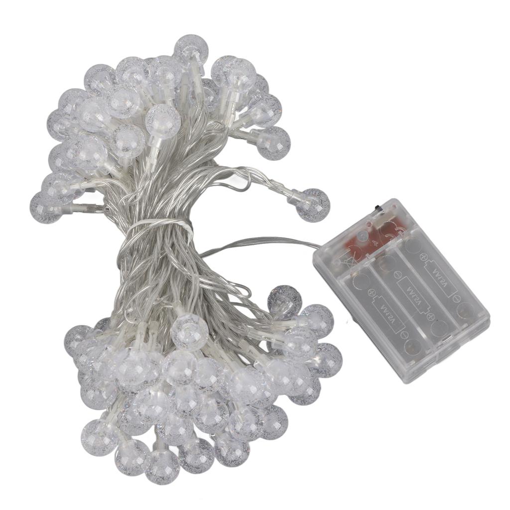 Globe String Lights Battery Powered Type Colored IP66 Waterproof LED Bulb String Lights for Christmas Holiday Decorations