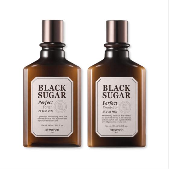 

Skinfood Black Sugar Perfect for Men Тонер + Эмульсия Basic 2 типа, 180 г, 1 шт.
