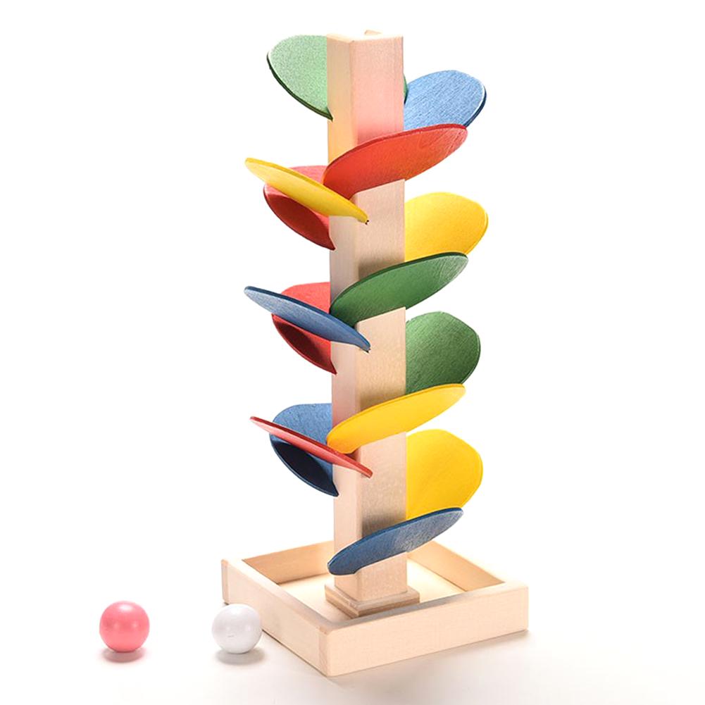 Buy Wooden Tree Marble Ball Run Track Game Children Educational Toy at