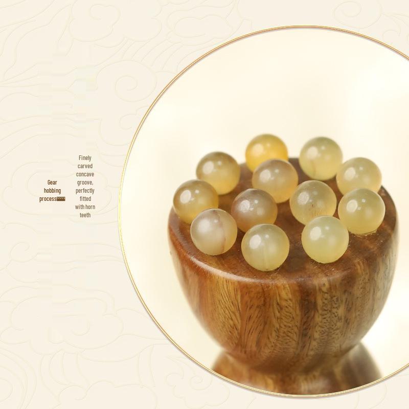 Natürlicher Grüner Sandelholz Kaninchenauge Massager & Lotus Samen Gesicht Akupunkturpunkt Stick