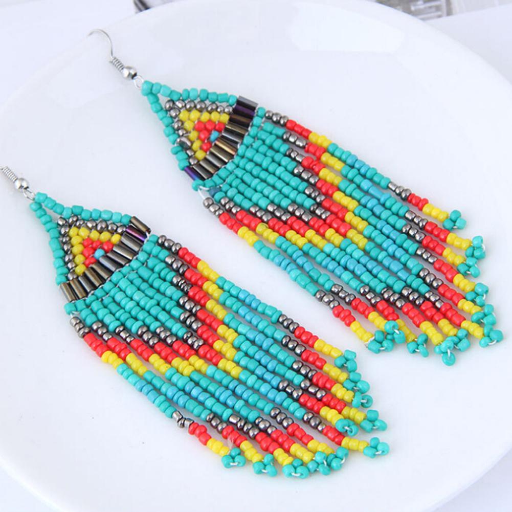 Bohemian Hook Party Tassel Earrings Drop Long Jewelry Gift