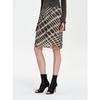 Diamond Plaid Chiffon Midi Skirt
