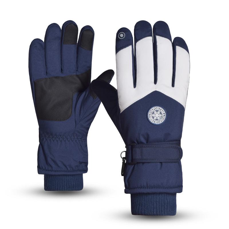 Unisex vinterskidhandskar: Vindtät, Vattentät, Fleecefodrad, Pekskärmskompatibel för Cykling eller Utomhusaktiviteter