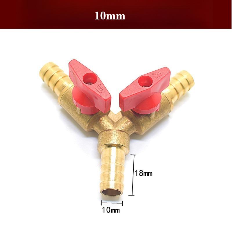 

6 8 10 12 мм Латунний 3-ходовий штуцерний клапан для палива, газу, дизеля, перемикач для перекриття труби, сантехнічна арматура