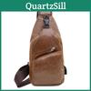 Mens Sling Bag With Usb Charging And Multiple Interior Pockets**