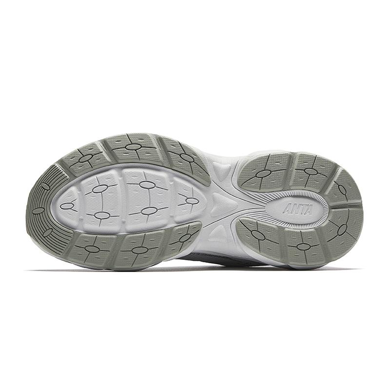 Anta Millennial Generation Low Top Casual Chunky Sneakers Women's Cumulus Gray/Silver 122618818-2