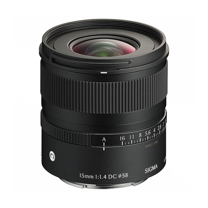 Sigma 15mm DC lens for Sony prime mirrorless F1.4 E-mount, lens, wide-angle, APS-C, Contemporary, only.