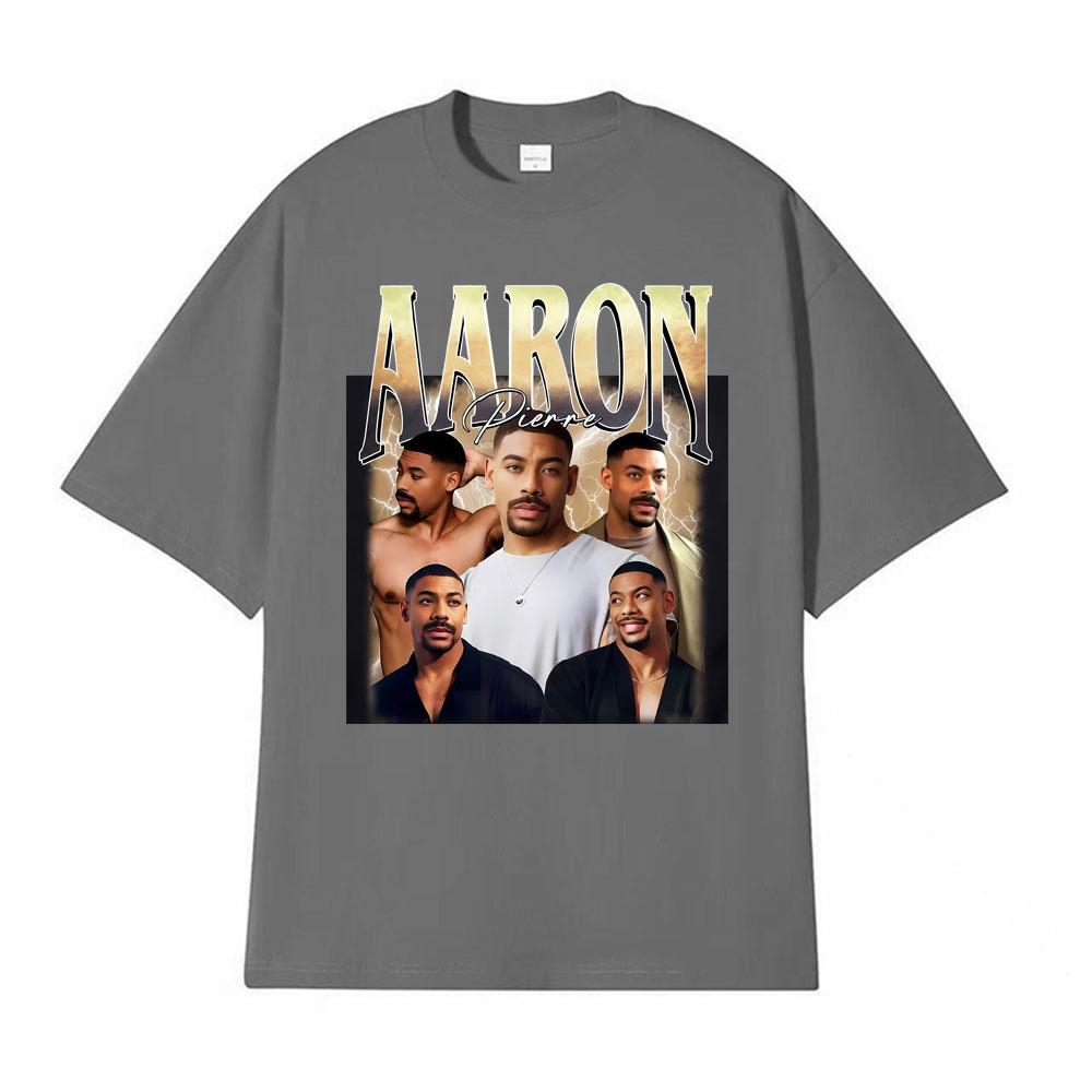 Aaron Pierre Vintage 90s Hot Sale Merch T Shirts Unisex Women Fashion Vintage Cotton T Shirt Comfort Oversized High Quality TShirt