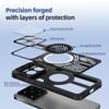 ABEEL For Xiaomi 15S Pro Magnetic Case Aluminium Alloy+PC+TPU Hollow Heat Dissipation Phone Cover