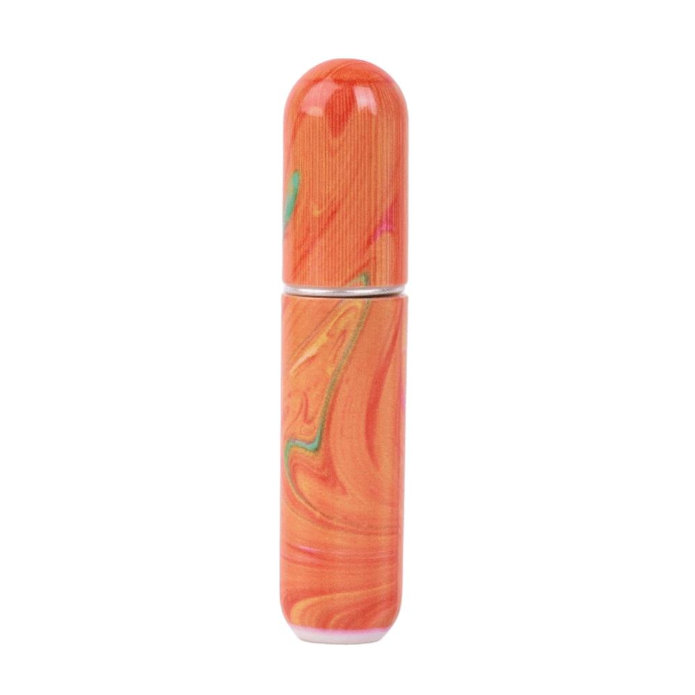 Portable 5ml Mini Perfume Bottle Marble Pattern Empty Spray Rotating Bottle Refillable Leak-proof Perfume Atomizer Bottle Travel оранжевый