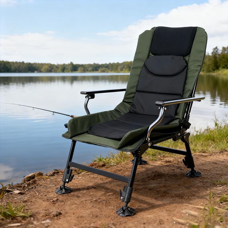 Multifunctional European-Style Folding Recliner: All-Terrain Outdoor Fishing Chair