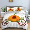Herbst Kürbis Truck King Queen Bettbezug Happy Fall Thanksgiving Bettwäscheset Kinder Festival Geschenke Polyester Steppdecke