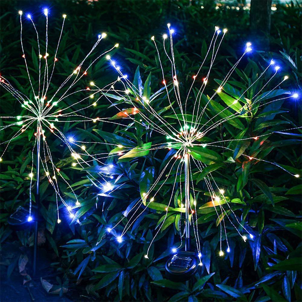 Solar Firework Light 90/120/150 LED Lights Outdoor Firework Solar Garden Decorative Lights Waterproof