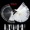 50pcs Fan-Shaped Nail Practice Display Tips Clear Nail Display Sticks  Display Board